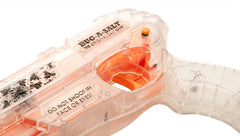 BUG-A-SALT open hopper close-up displaying durable salt reservoir for quick reloads