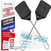 BugBane front packaging showing two swatters and window traps, clearly organized and durable
