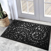 Bulijojo front view entrance mat showing full black welcome surface and fit