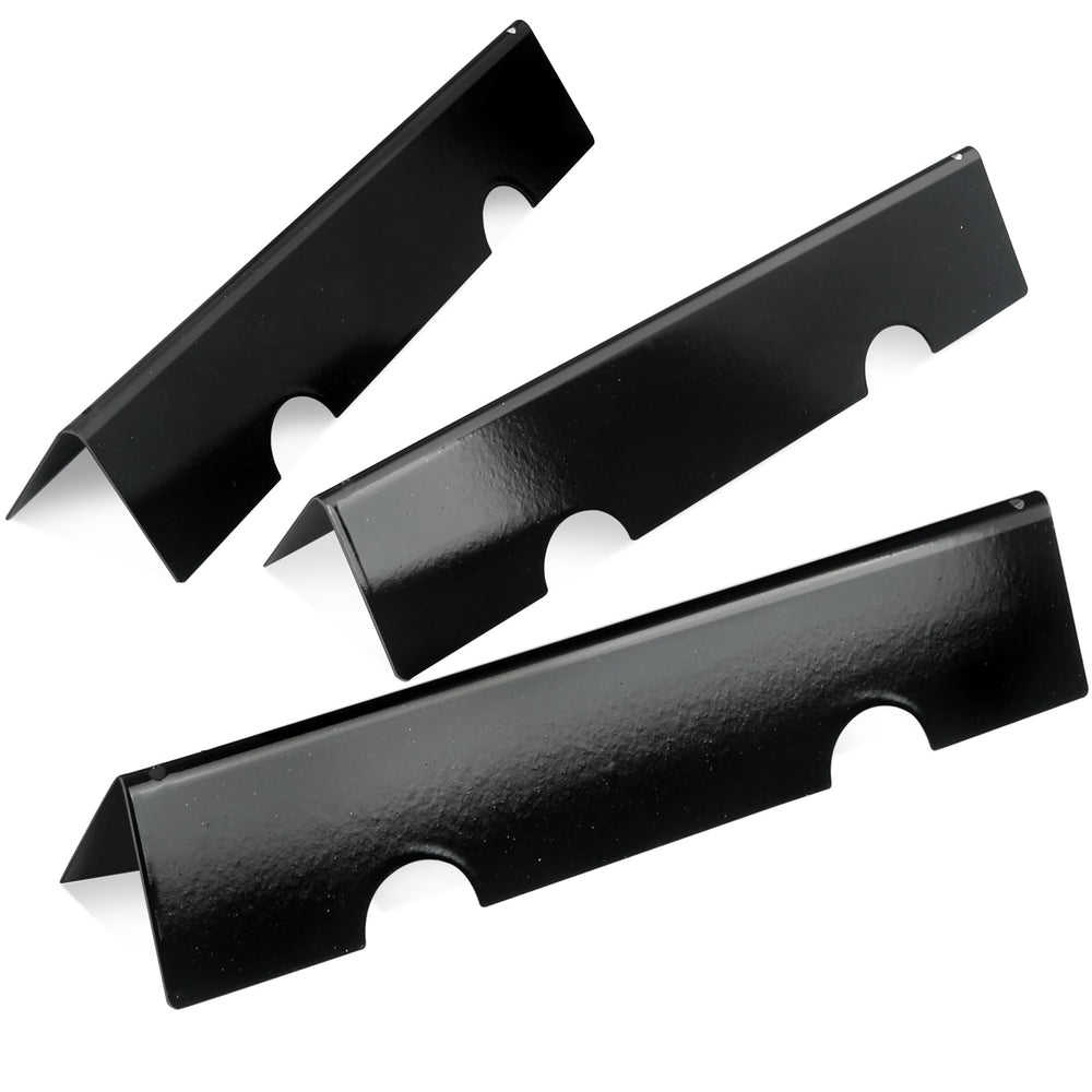 Burly Grill front view of three 7635 flavorizer bars showing fit and protection