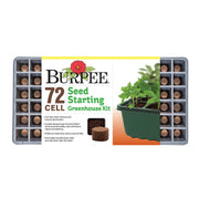 Burpee front view of 72-cell seed starting kit showing included components and organization