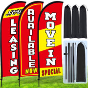 Buryeah flag front view showing bold red message for high curbside visibility