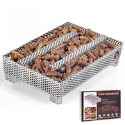 Buzzlett front view of pellet smoker tray showing compact design and airflow benefit