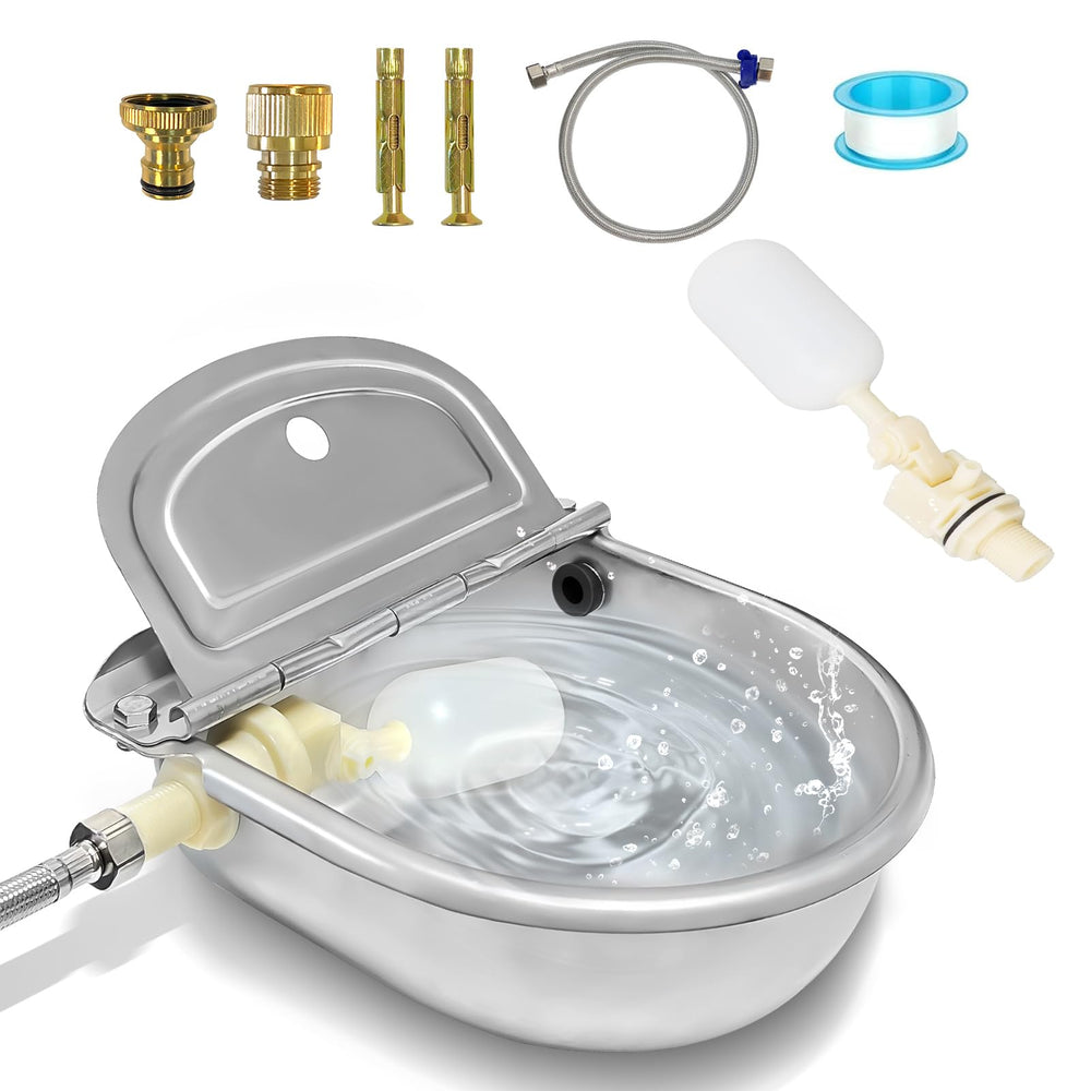 Bwhrmt front view of wall-mounted bowl showing sturdy design and continuous hydration