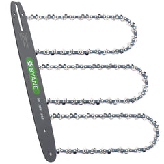 Byane front packaging showing 20-inch bar and three chains benefits durability