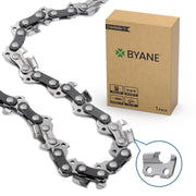 Byane front view of 24-inch carbide chain showing fit and durability