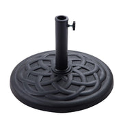 C-Hopetree front view black base showing decorative antique cast iron look and stability