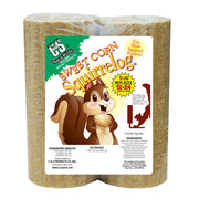 C&S product front packaging showing two sweet corn Squirrelogs and benefits