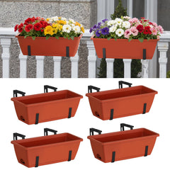 CADUKE red planter front view showing sleek finish and compact design benefit: stylish curb appeal