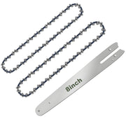 CaeyBrye front packaging showing two chains and guide bar, quick replacement benefit
