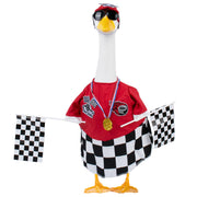 CAMDUCK porch goose front view showing full racer outfit and bright curb appeal