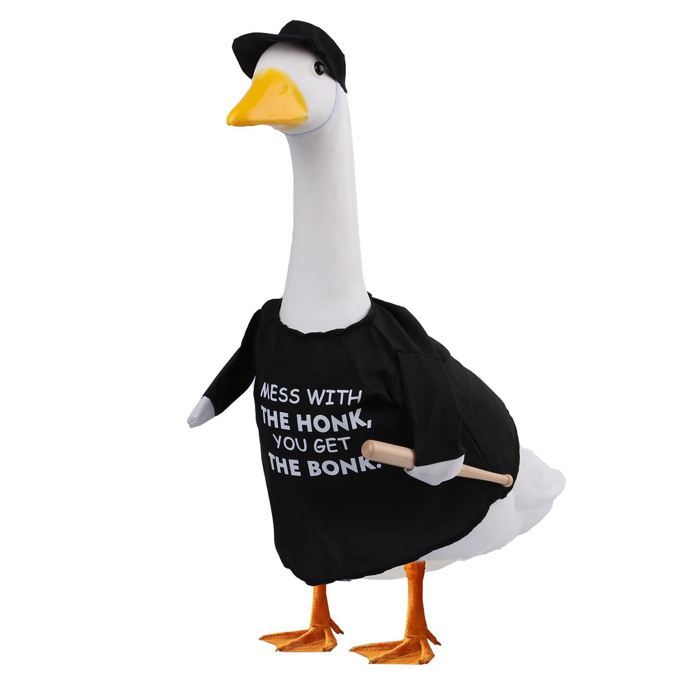 CAMDUCK porch goose front view showing bold message and playful curb appeal