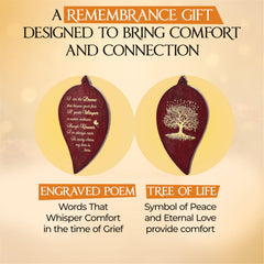 Captain Decor close-up of double-sided engraved leaf highlighting meaningful detail and lasting finish