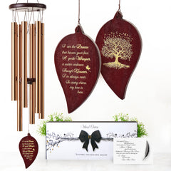 Captain Decor front view of boxed 32 inch memorial wind chime showing gift-ready presentation and dignity