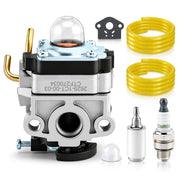 Carbhub carburetor front view showing mounting ports and benefits of direct fit