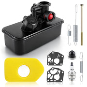 Carbhub fuel tank front view showing mounting points and label for easy replacement