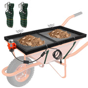 CAROD soil sifter front view showing full metal frame and work surface for efficient screening