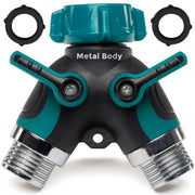 CARPATHEN front view heavy-duty splitter showing dual outlets and robust metal body benefits durability