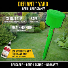 Catchmaster DEFIANT bait cup open showing large capacity and easy refill
