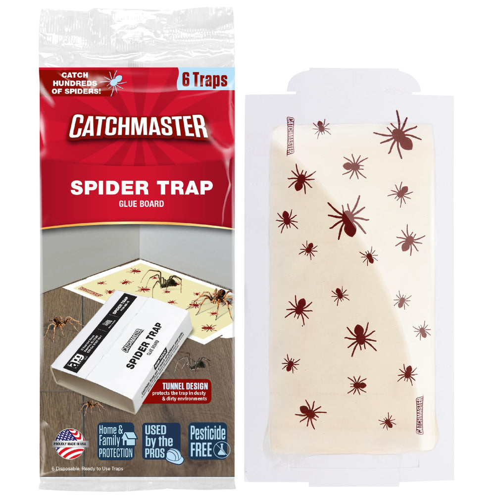 Catchmaster front packaging showing 6-pack and product use benefit