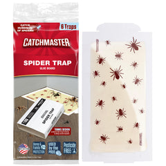 Catchmaster front packaging showing 6-pack and product use benefit