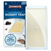 Catchmaster front packaging showing 6PK glue traps and cold-weather claims for easy purchase choice
