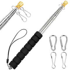 CATMOOW front view of full pole showing polished finish and length benefit