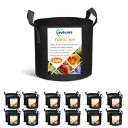 Cavisoo front pack of 24 grow bags showing durable set and convenience