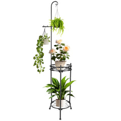 CCAENI front view plant stand showcasing vertical pot display benefit