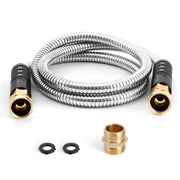 Cesun front view metal hose showing dual female ends and sturdy build for reliable connections