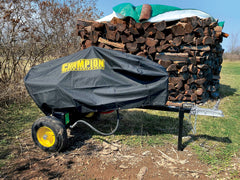 Champion Power Equipment close-up of water-resistant fabric reducing moisture