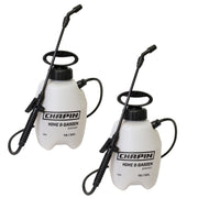 CHAPIN front view of two-pack sprayers showing compact storage benefit