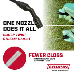 CHAPIN ergonomic pump handle close-up offering comfortable pumping benefit