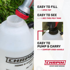 CHAPIN translucent tank detail with liquid level visible for quick checks