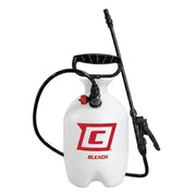 CHAPIN front view of 1-gallon bleach sprayer showing tank and handle, durable construction benefit