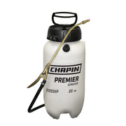 CHAPIN front view of sprayer showing tank and handle for easy operation