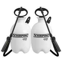 CHAPIN front view of two 22000 sprayers showing pack and labels for easy identification