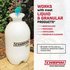 CHAPIN ergonomic pump handle detail highlighting comfortable grip for reduced fatigue