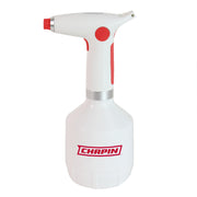 CHAPIN front view of electric sprayer showing compact design and portability