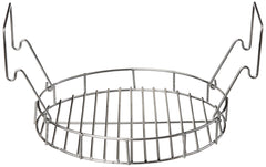 Charbroil bunk bed basket front view showing sturdy chrome finish and fit