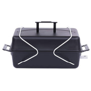 Charbroil front view closed lid showing compact portability and secure carry