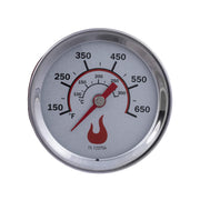Charbroil front view temperature gauge showing clear dual-scale readout