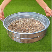CHARMDECOR front view of 19 inch sifter showing wide opening and handles for faster sieving