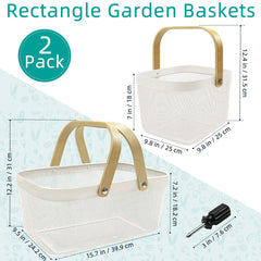 Cheardia large basket close-up of dimensions demonstrating roomy capacity benefit