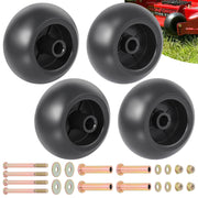 CheeMuii front view of 4-pack deck wheels showing complete kit and benefits