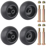 CheeMuii front view of 4-pack deck wheels kit showing components and packaging benefits quick replacement