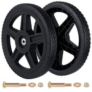 CheeMuii front view of two 14-inch replacement wheels showing fit and finish benefit