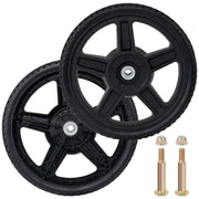 CheeMuii front view of 12-inch wheels showing full profile and durability