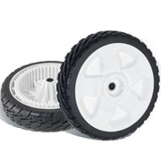 CheeMuii front view of two replacement wheels showing shape and fit benefit