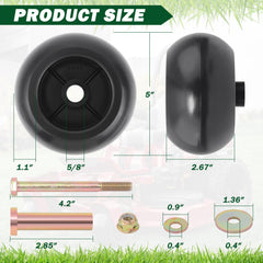 CheeMuii wheel installed on mower deck demonstrating fit and improved deck height control